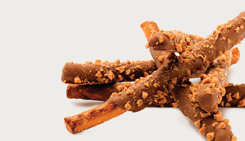 Chocolate and nut covered pretzels from The Chocolate Shop in Orangeville. Photo by: Pete Paterson